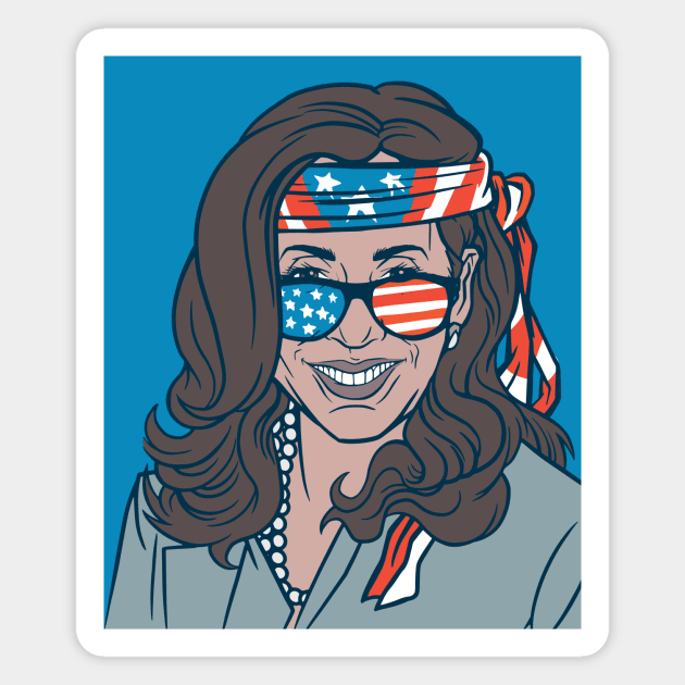 Funny VP Kamala Harris 4th of July Merica Magnet by SLAG_Creative